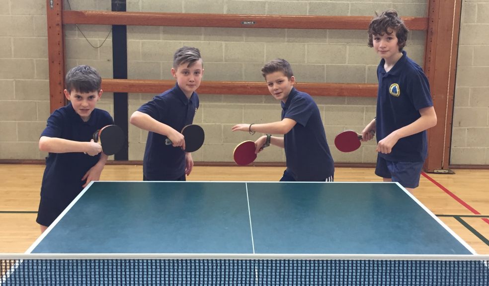 Broadclyst School through to regional final of national table tennis